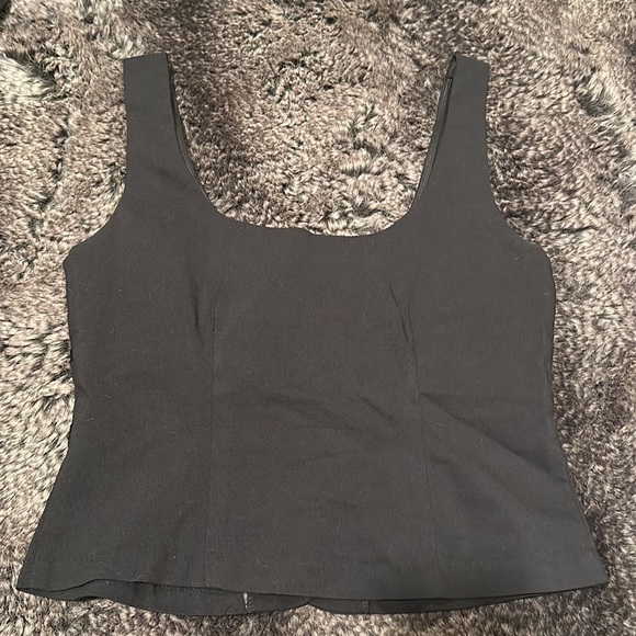 90s Corset Vest Grunge Medium Black - Picture 3 of 3